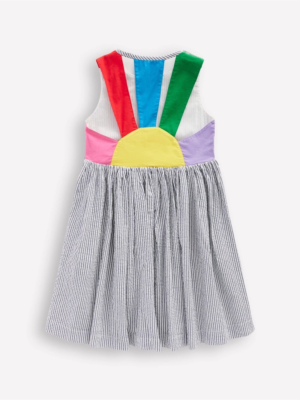 Mini Boden Zadie Rainbow crossback striped cotton dress 2